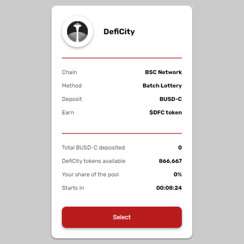 Lottery system interface displaying transparent winner selection process